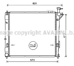 AVA QUALITY COOLING hy2346 -  Радиатор, охлаждение двигателя